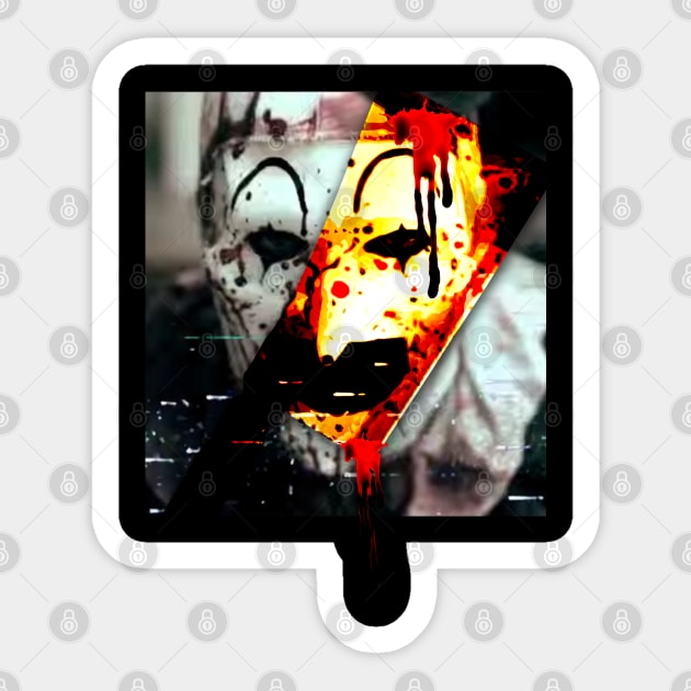 Scary Spooky Art The Clown Sticker by Kaziiratata